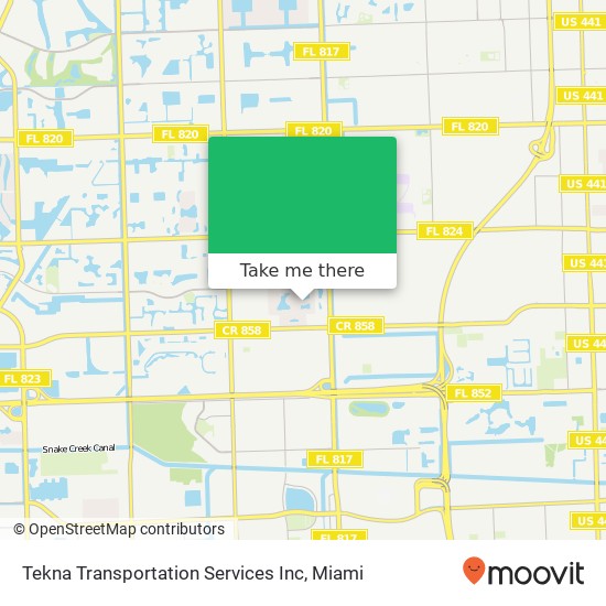 Tekna Transportation Services Inc map