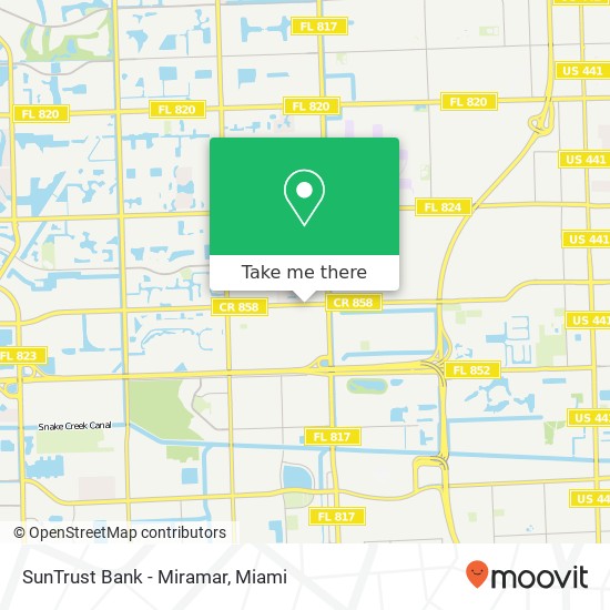 SunTrust Bank - Miramar map