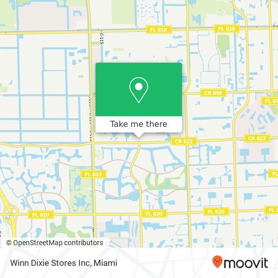 Winn Dixie Stores Inc map
