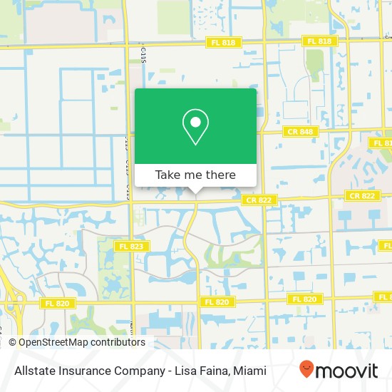 Allstate Insurance Company - Lisa Faina map
