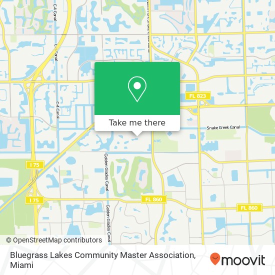 Mapa de Bluegrass Lakes Community Master Association