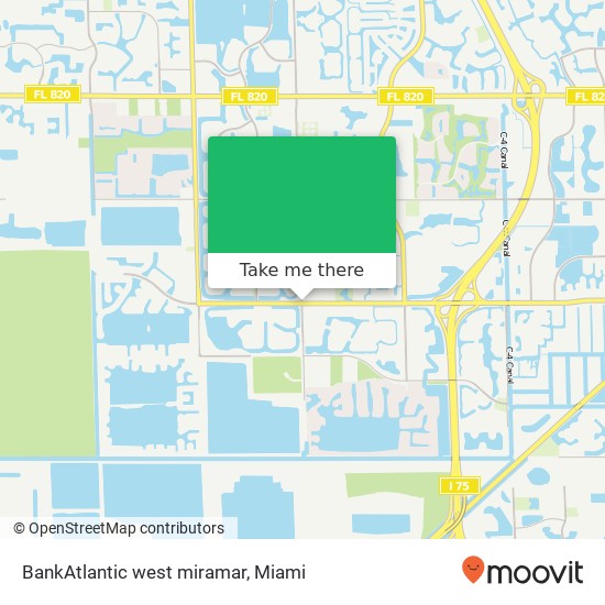 Mapa de BankAtlantic west miramar