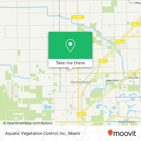 Mapa de Aquatic Vegetation Control, Inc.
