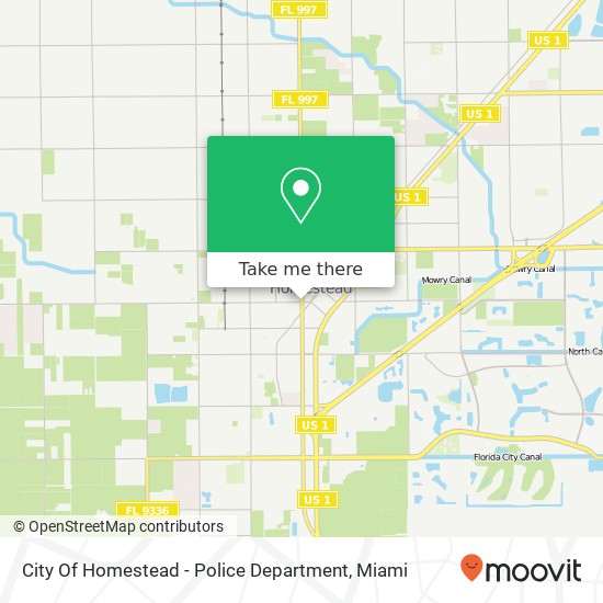 Mapa de City Of Homestead - Police Department