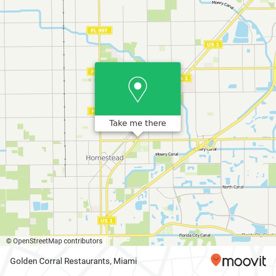 Mapa de Golden Corral Restaurants