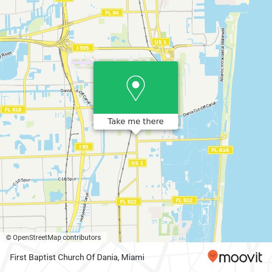 First Baptist Church Of Dania map