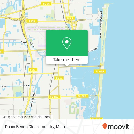 Dania Beach Clean Laundry map