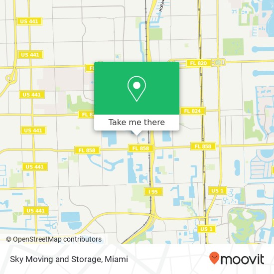 Mapa de Sky Moving and Storage