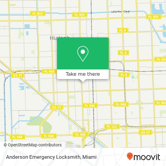 Anderson Emergency Locksmith map