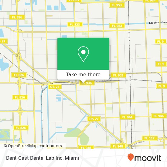 Mapa de Dent-Cast Dental Lab Inc