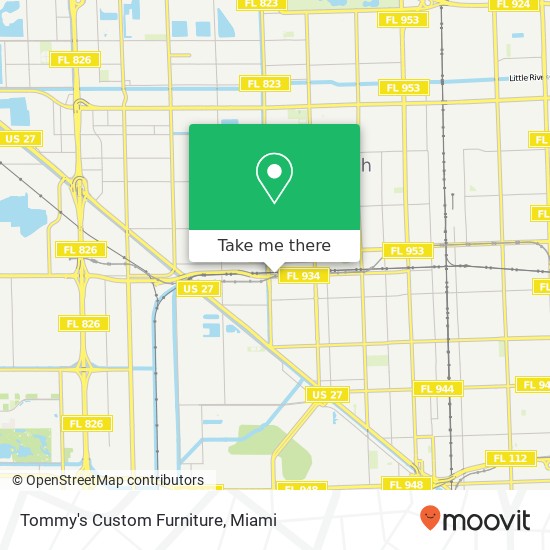 Tommy's Custom Furniture map