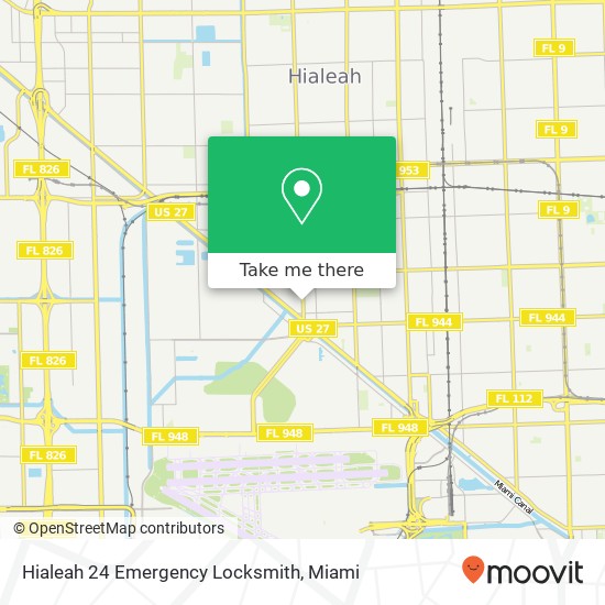 Hialeah 24 Emergency Locksmith map