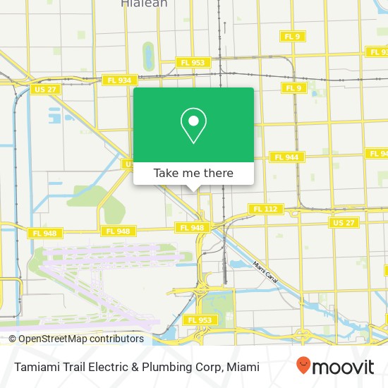 Tamiami Trail Electric & Plumbing Corp map