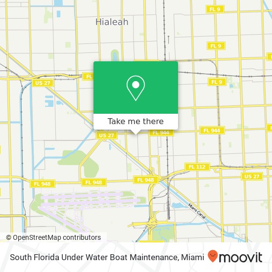 Mapa de South Florida Under Water Boat Maintenance