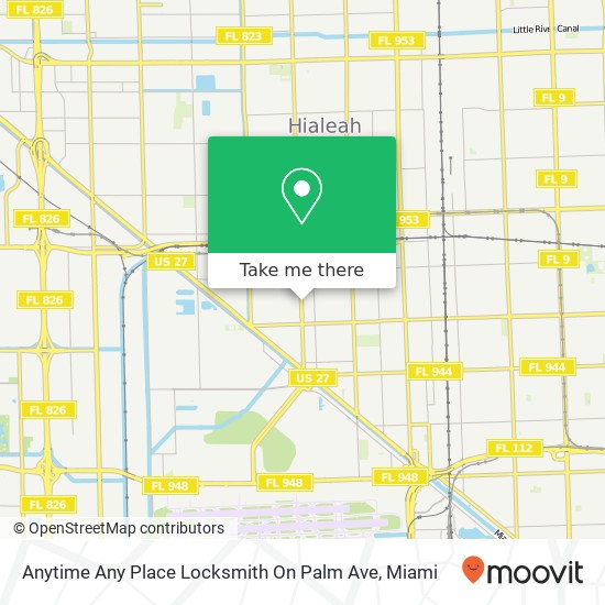 Mapa de Anytime Any Place Locksmith On Palm Ave