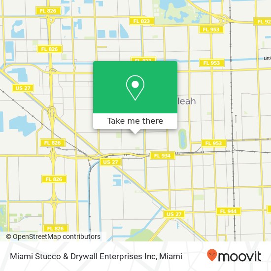 Mapa de Miami Stucco & Drywall Enterprises Inc