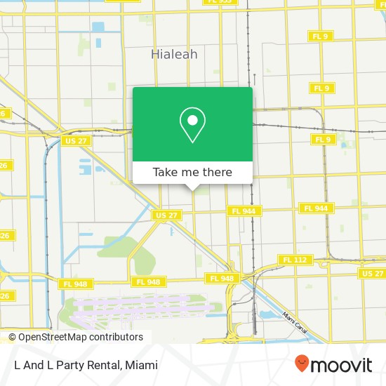 L And L Party Rental map