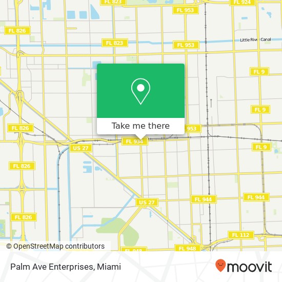 Mapa de Palm Ave Enterprises