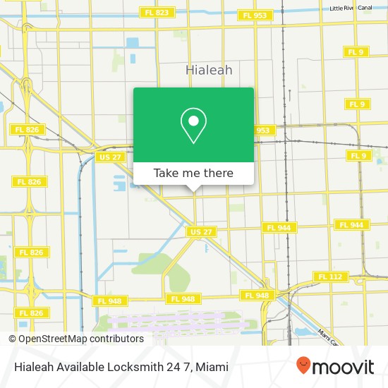 Hialeah Available Locksmith 24 7 map