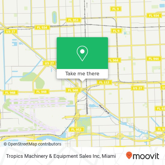 Mapa de Tropics Machinery & Equipment Sales Inc