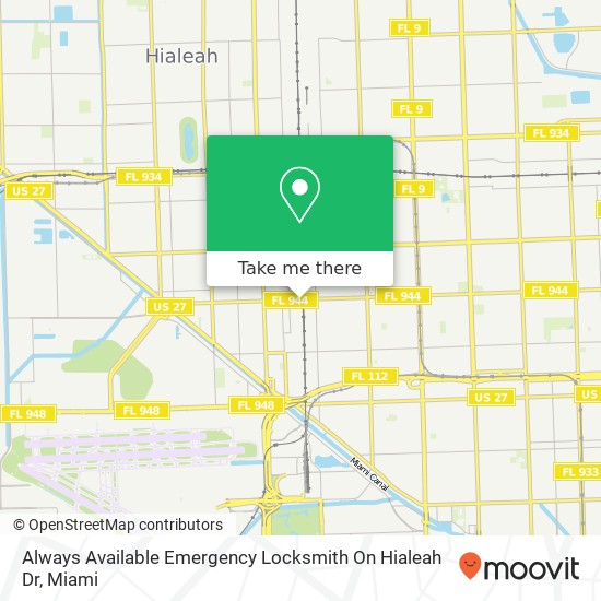 Always Available Emergency Locksmith On Hialeah Dr map