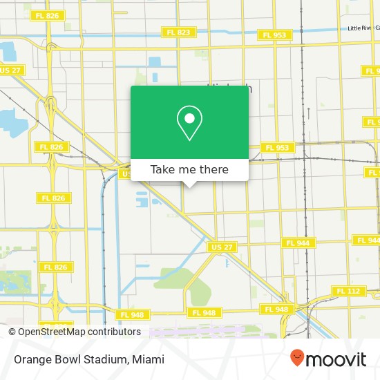 Mapa de Orange Bowl Stadium