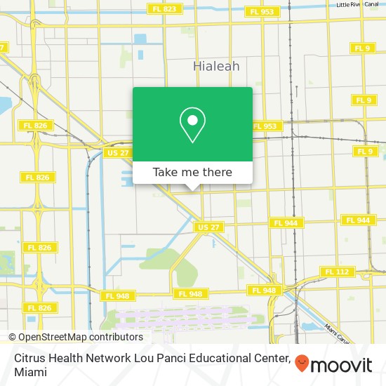 Mapa de Citrus Health Network Lou Panci Educational Center