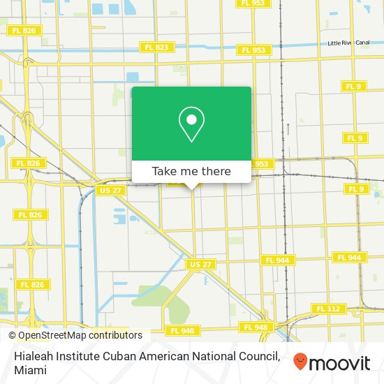 Mapa de Hialeah Institute Cuban American National Council