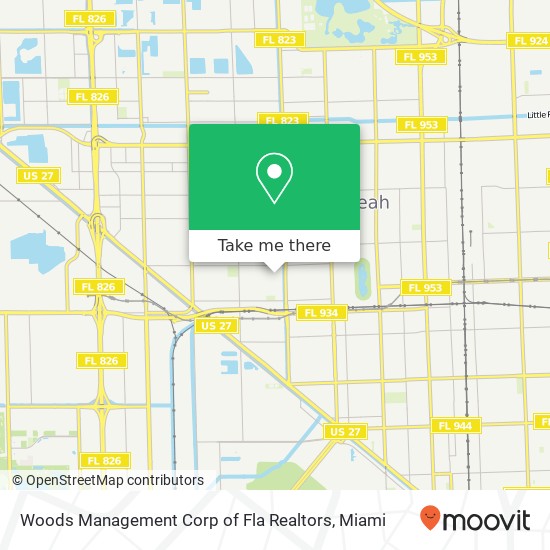 Woods Management Corp of Fla Realtors map