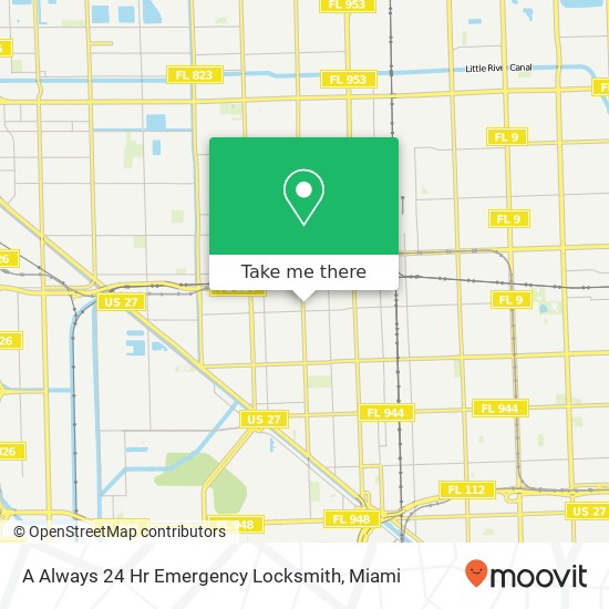 A Always 24 Hr Emergency Locksmith map