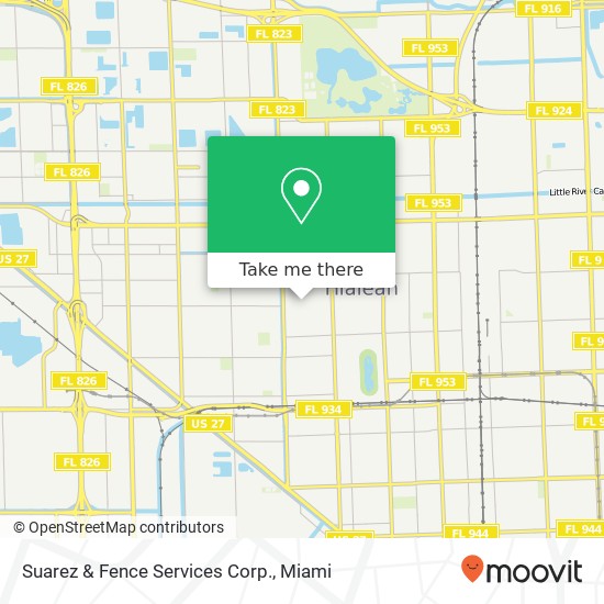 Mapa de Suarez & Fence Services Corp.