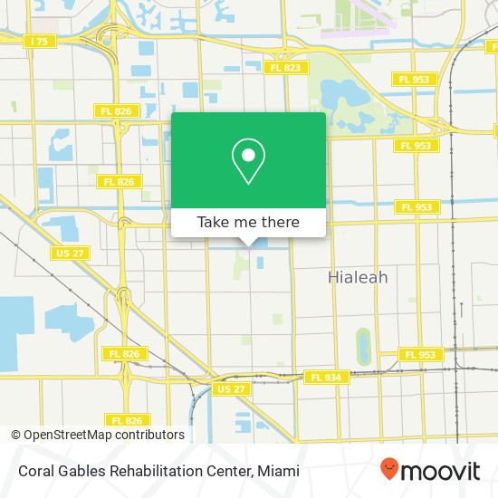 Coral Gables Rehabilitation Center map