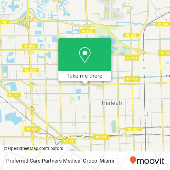 Mapa de Preferred Care Partners Medical Group