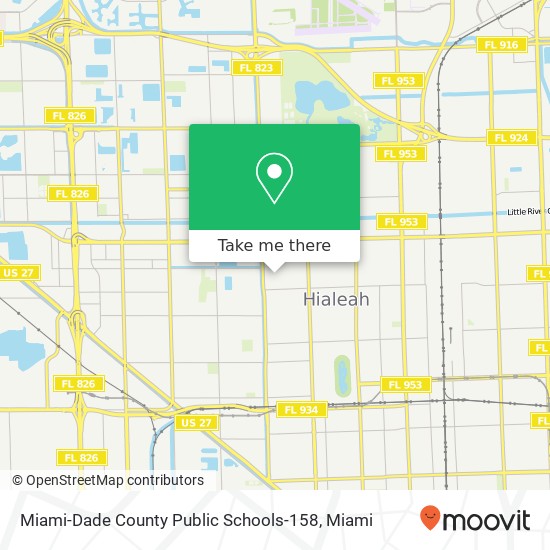 Mapa de Miami-Dade County Public Schools-158