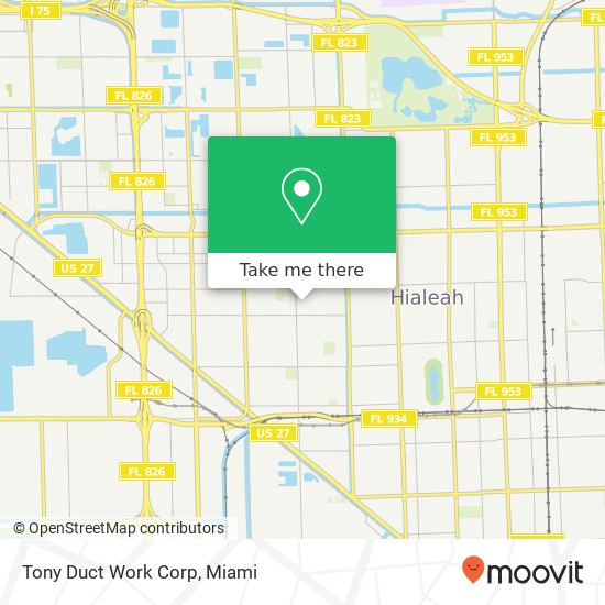 Mapa de Tony Duct Work Corp