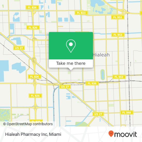 Mapa de Hialeah Pharmacy Inc