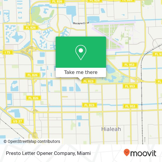 Mapa de Presto Letter Opener Company