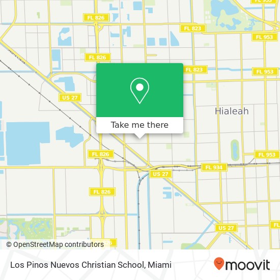 Mapa de Los Pinos Nuevos Christian School