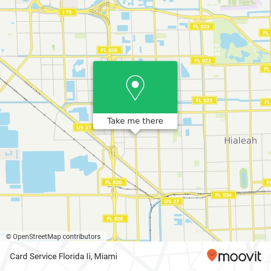 Card Service Florida Ii map