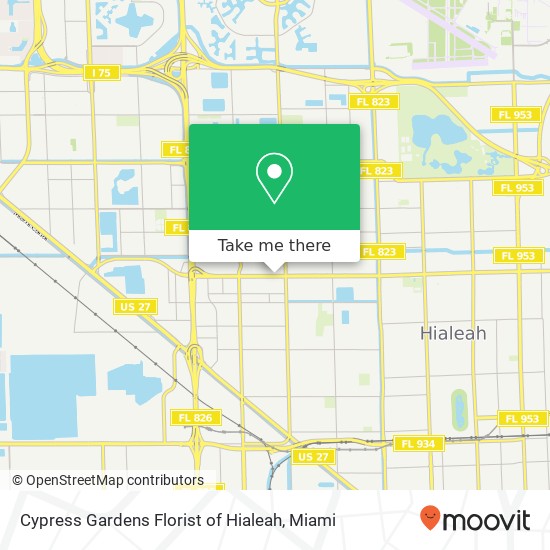 Mapa de Cypress Gardens Florist of Hialeah