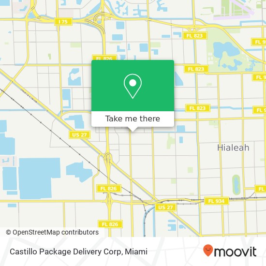 Mapa de Castillo Package Delivery Corp
