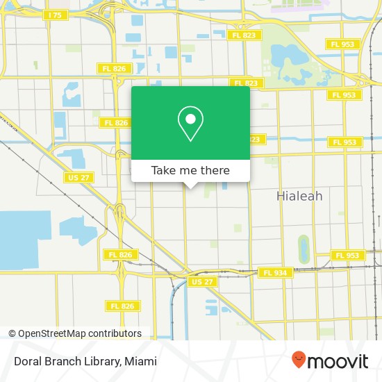 Doral Branch Library map