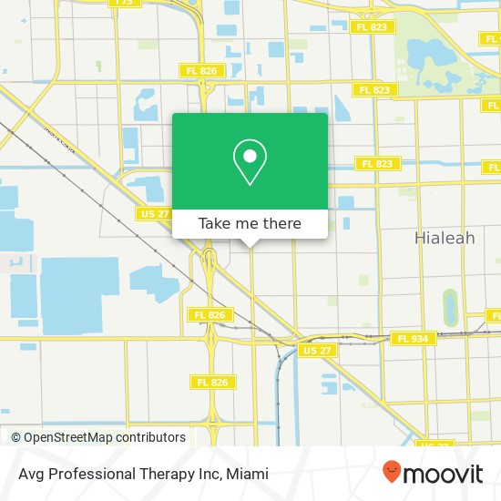 Mapa de Avg Professional Therapy Inc