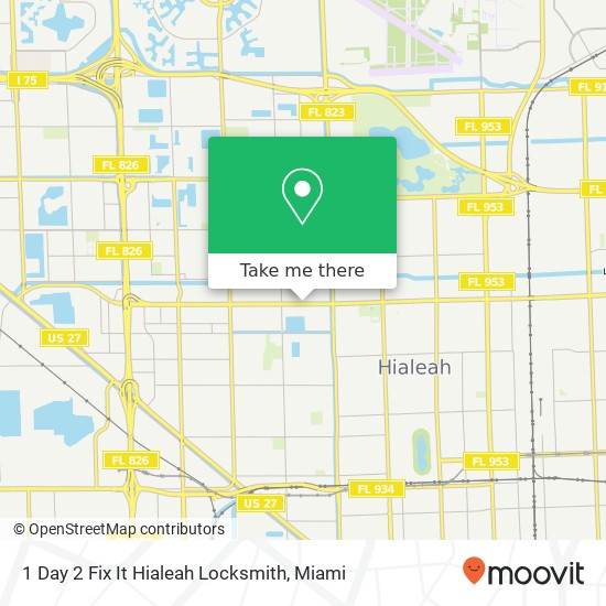 Mapa de 1 Day 2 Fix It Hialeah Locksmith