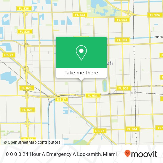 Mapa de 0 0 0 0 24 Hour A Emergency A Locksmith