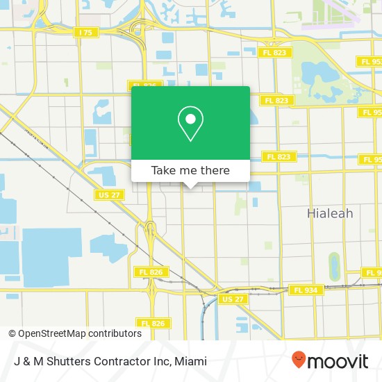 Mapa de J & M Shutters Contractor Inc