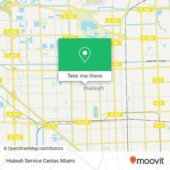 Hialeah Service Center map