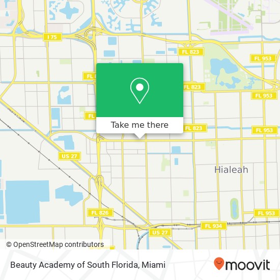 Beauty Academy of South Florida map