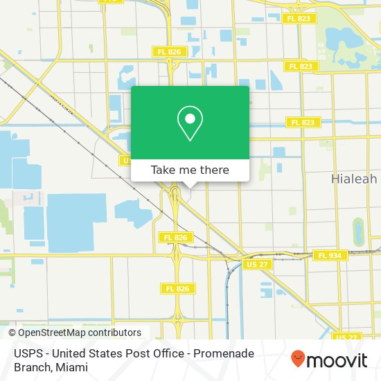 USPS - United States Post Office - Promenade Branch map