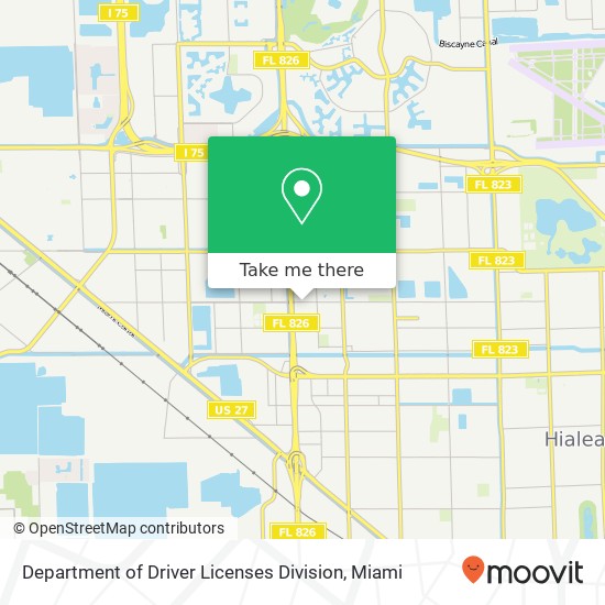 Department of Driver Licenses Division map